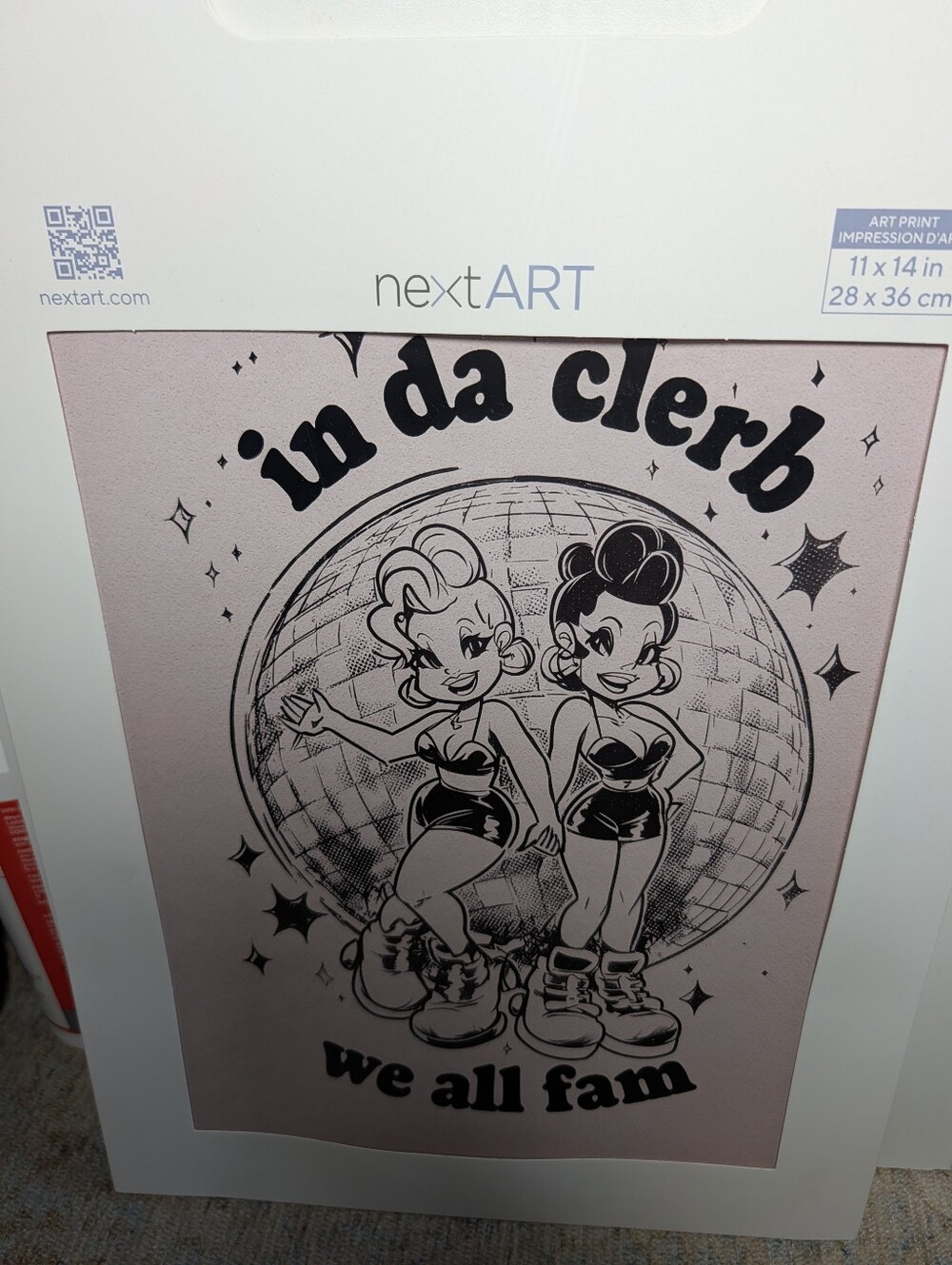nextart Retro Disco Cartoon Art Print 11x14"